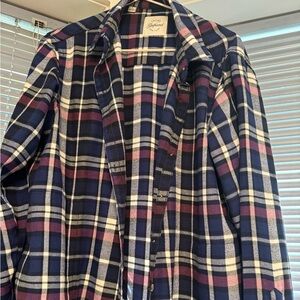 Jachs Girlfreind Checkered blue and purple button down Large